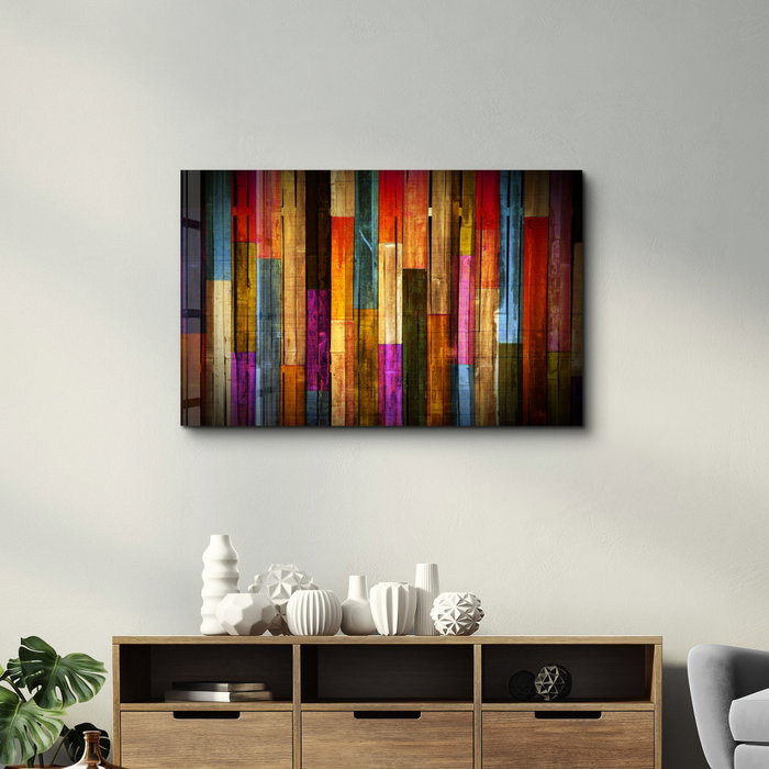 Wallity Pintura Decorativa de Vidrio Templado Multicolor 70 x 110 cm